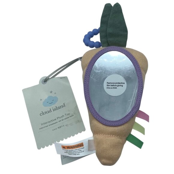 Cloud Island Interactive Carrot Plush Sensory Development Toy Mirror Teether NEW - Picture 2 of 5